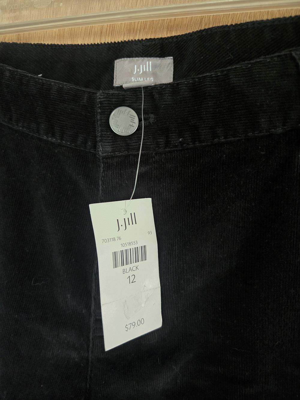 J. Jill Black Corduroy Slim-Leg Pants - Women's - Picture 3 of 3